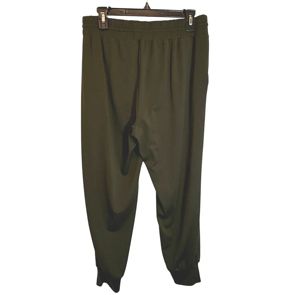 Lou & Grey Olive Green Jogger Pants Womens Large Drawstring Waist Pockets Lounge